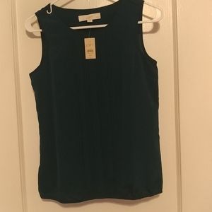 New Ann Taylor Loft Dark Green Sleeveless Top/ XSP